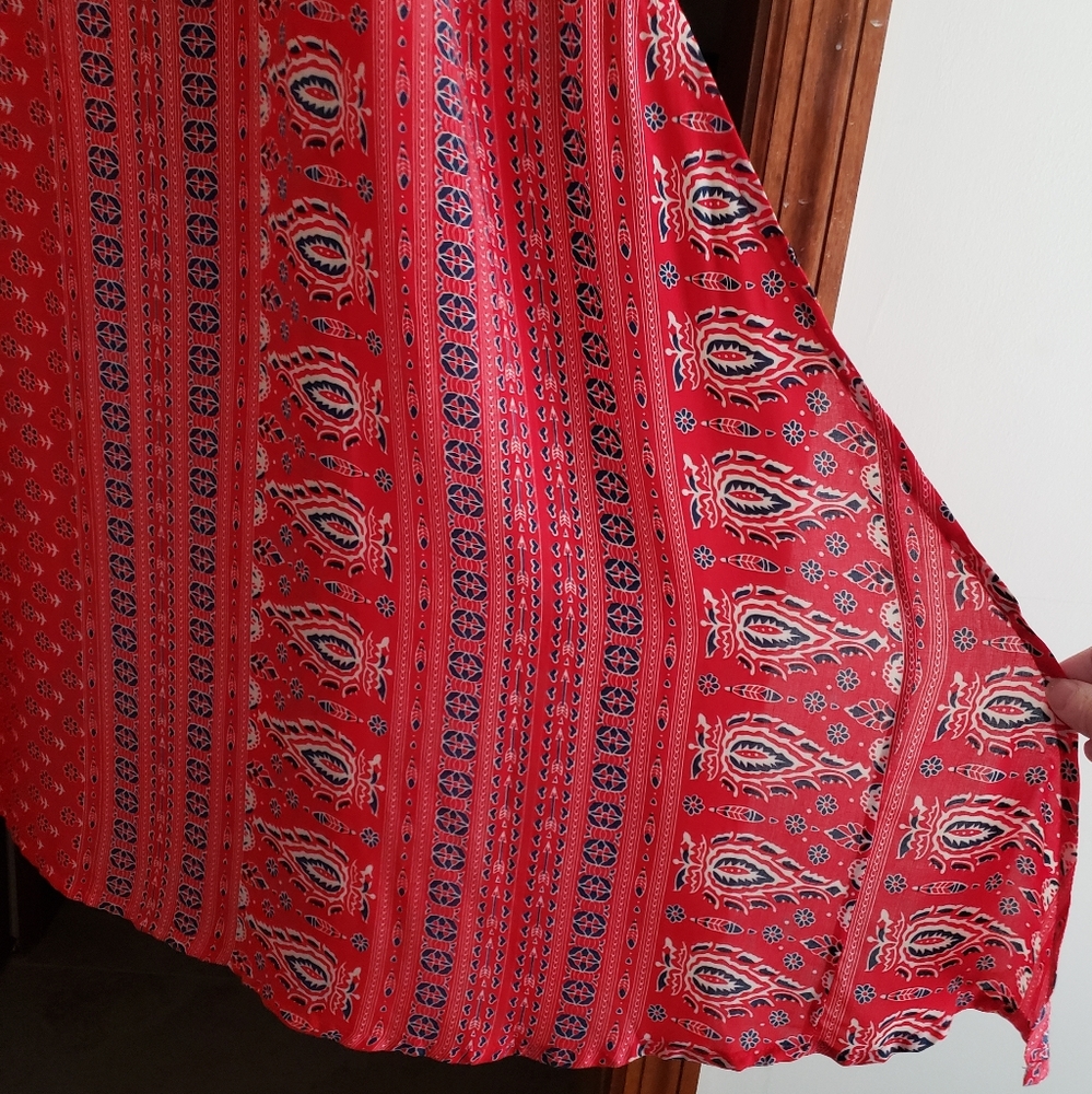 Reserved ❤❤Spell Gypsiana Red NWT Maxi split skirt SZ XL ❤ - Picture 9 of 15